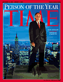 Time Magazine's "Man of the Year 2001", New York Mayor Rudy Giuliani